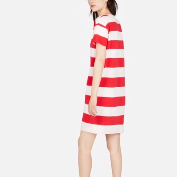 white and red t shirt dress